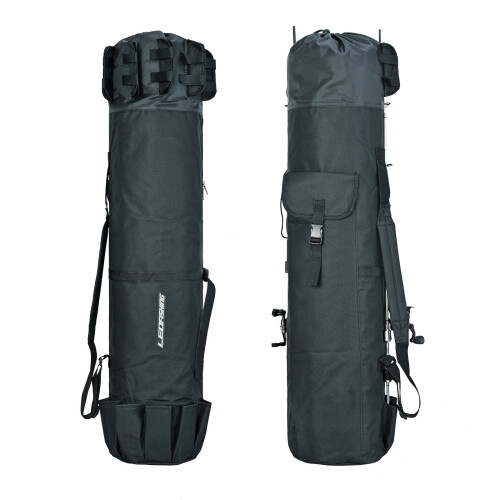 Borsa da pesca Oxford per 5 canne 2424115 cm, Nero 2