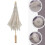 Beige Spitzen-Parasol 43 x 45 cm, 1 Stück 7