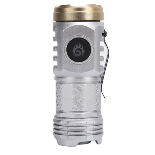 Mini-LED-Taschenlampe kompakt 700 mAh, Silber