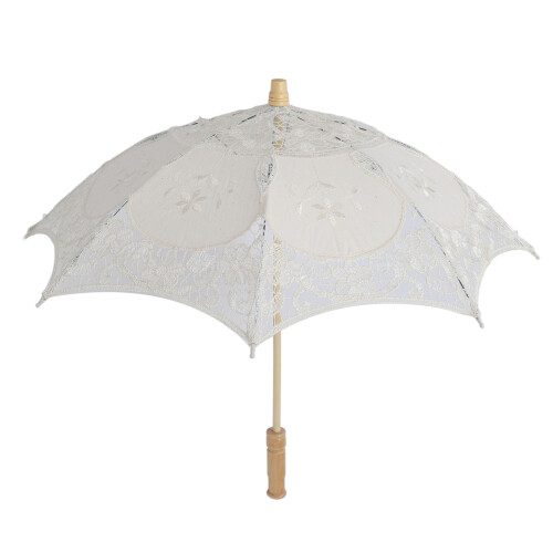 Beige Spitzen-Parasol 43 x 45 cm, 1 Stück 2