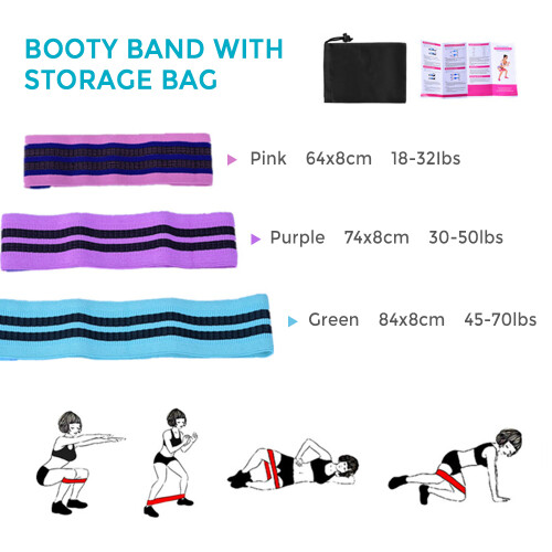 Pilates 1050g BootyBands64x8/74x8/84x8cm Multi 1