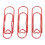 30 Stück Edelstahl-Stiftclips rotes Notizbuch 15