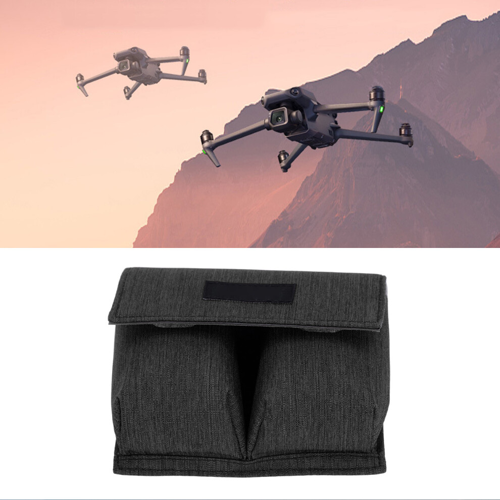 Compact Drone Battery Bag With 2 Pockets Camera Battery Protective Cover Black 4991335538329