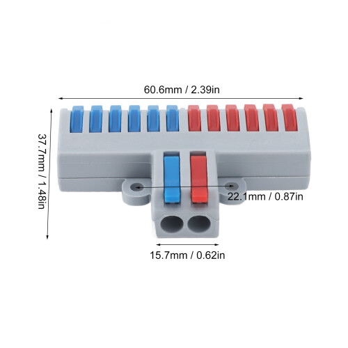 6 pièces de blocs de bornes sur rail DIN BV 0,08-4,0 mm² 1