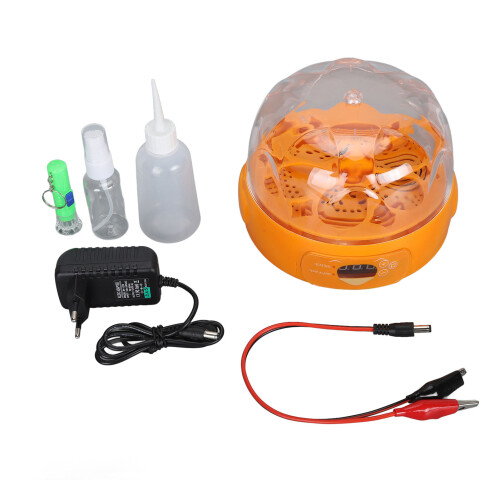 6-Eier-Autoinkubator 16,5x17x13 cm Gelb 100-240V 1