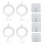 4 pièces de supports ronds pliables pour perruques en ABS, blanc 2