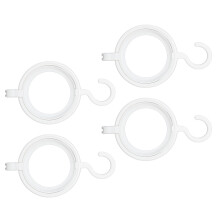4 pièces de supports ronds pliables pour perruques en ABS, blanc