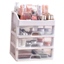 Scatola cosmetica a tre cassetti - plastica trasparente