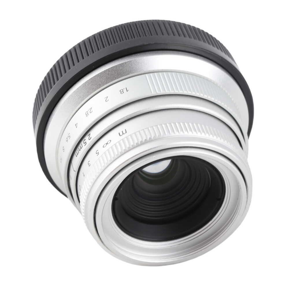 25Mm F1.8 Aps-C Manual Focus Fixed Lens For M Mount Silver 4961335545962