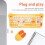 Yellow 98-Key Retro Wireless Keyboard Mouse Set for Windows 7-11 PCs 6