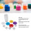 Children's Paint Cups Set 5 Reusable Spill Proof Containers with Colored Lids 4