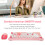 Wireless Pink 2.4G Keyboard & Mouse Set for Windows 98/7/8/10/11 5