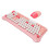 Wireless Pink 2.4G Keyboard & Mouse Set for Windows 98/7/8/10/11 1