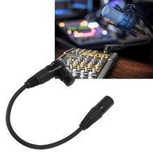 Cable de extensión XLR para micrófono 0,3 m 6 mm 90 F-M Adaptador