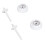 Set di 4 cappucci per perno della bobina, plastica, Ø 4,4 cm 9