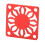 Cache-ventilateur RC 30x30mm Alliage d'aluminium rouge 9