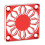 Cache-ventilateur RC 30x30mm Alliage d'aluminium rouge 7