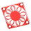 Cache-ventilateur RC 30x30mm Alliage d'aluminium rouge 14