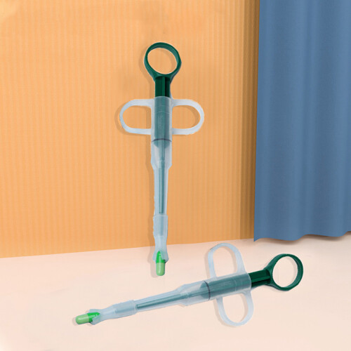 Distributeur de médicaments pour animaux à double usage, seringue humide/sèche