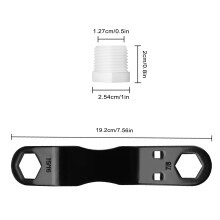 Kit tappo di scarico per scaldabagno da camper 1/2 NPT Nero/Bianco