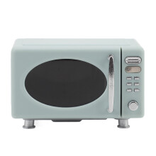 Forno a microonde in miniatura per casa delle bambole, modello blu