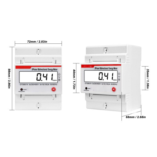 DIN-Schiene 3P4W Energiezähler 10(100)A 3x230/400V 1