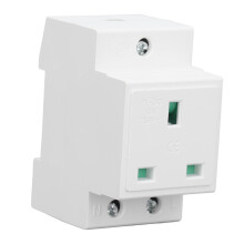 DIN-Schienensteckdose AC250V 13A mit integrierter Erdung Nylon