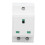 DIN-Schienensteckdose AC250V 13A mit integrierter Erdung Nylon 13
