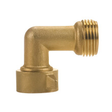 Confezione da 2 gomiti per tubo a 90, ottone da 3/4 di pollice, dorato, 50x70 mm