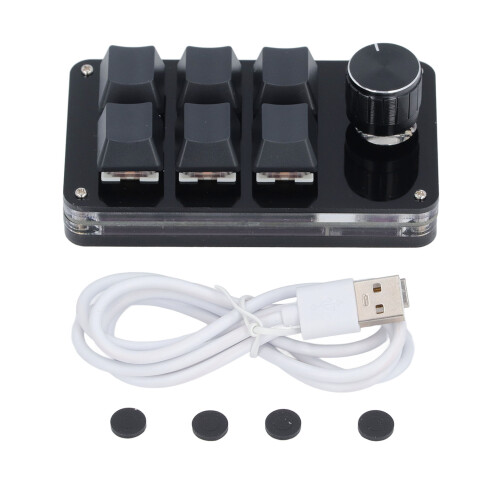 Mini clavier mécanique macro 6 touches 1 molette USB-C 2