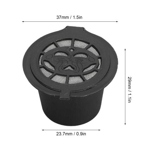 Filtro de café reutilizable - plástico, 40,00 g, juego de cápsulas 1