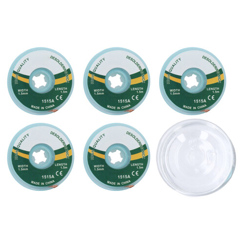 5 pezzi wick per saldatura in lega di rame 1.5mm x 1.5m 2