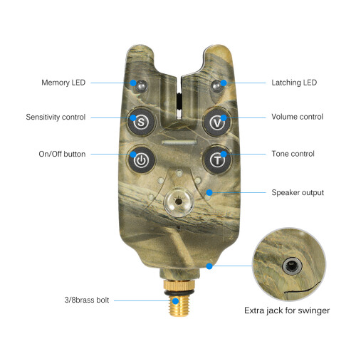 2 LED alarme de morsure étanche 9V, 9x5x4 cm bleu 1