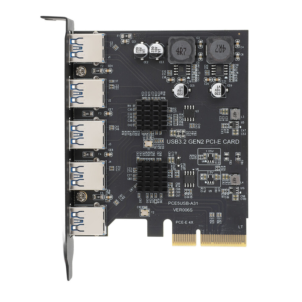 Usb 3.2 Gen 2 5-Port Pcie Expansion Card 10Gbps For Windows/Linux 7671335572376