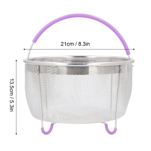 Lila Mesh-Dampfkorb 6 Qt - 21 x 13,5 cm 1
