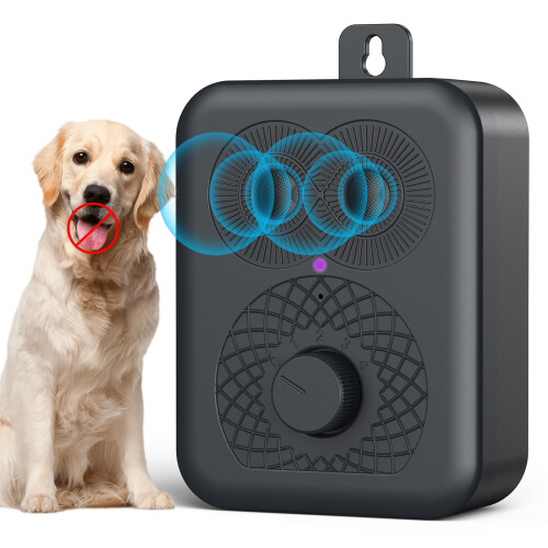 Ultrasonic Dog Repeller, 1200mAh, 32ft Range, Black, Portable 2