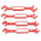 4PCS Aluminum RC Car Wrenches Set, 3.0‑6.0mm, Red 2
