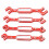 4PCS Aluminum RC Car Wrenches Set, 3.0‑6.0mm, Red 8