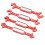 4PCS Aluminum RC Car Wrenches Set, 3.0‑6.0mm, Red 16