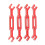 4 pièces, clé de biellette à rotule RC, rouge, 3,0-6,0 mm 12