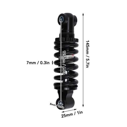 1 paire d'amortisseurs arrière, 125 mm, réglables 1