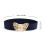Ceinture élastique bleu marine à boucle papillon 67x5cm 2