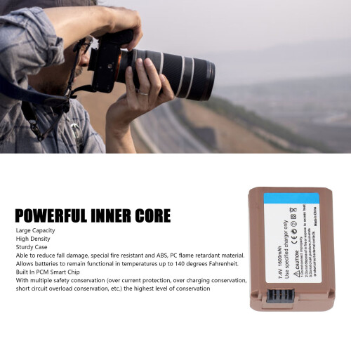Batterie NP-FW50 1600mAh pour Alpha A6500 A6000 2