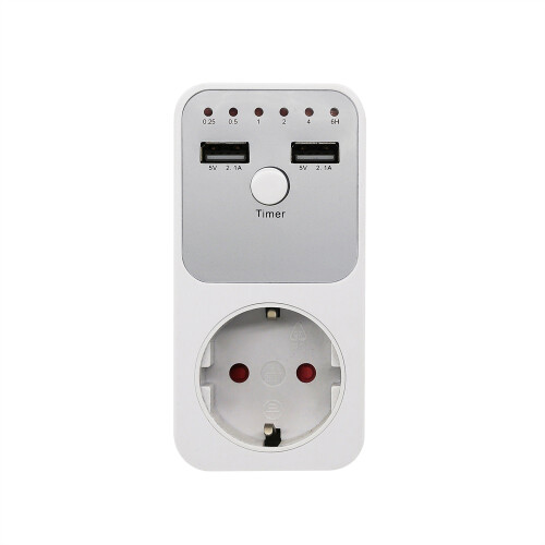 Weiße 16 A 3680 W Countdown-Timer-Steckdose 106x74x51mm 2