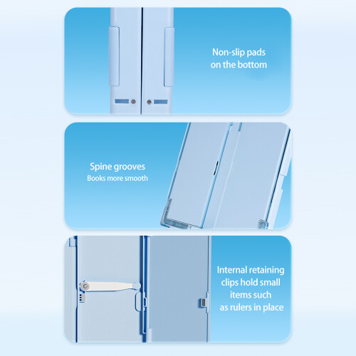 tenwin 2in1 Stiftebox Leseständer 110x30x205 Blau 1