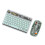 Wireless BT3.0 Keyboard & Mouse Combo 400mAh, Colorful LED Backlit 5