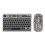 Transparent Wireless Keyboard Mouse Set 7-Color Lights Type-C 3