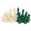 Set di scacchi in plastica con fondo in feltro, 32 pezzi, verde e bianco. 10
