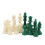 Set di scacchi in plastica con fondo in feltro, 32 pezzi, verde e bianco. 15