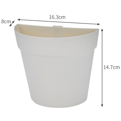 Macetero de pared semicircular 8x16,3x14,7 cm, 130 g 1